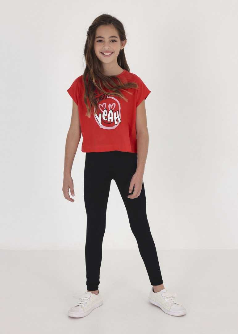 Leggings ECOFRIENDS básico punto elastán niña Rojo